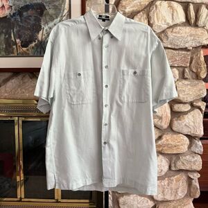 Gillio men’s 100% cotton short sleeve button down shirt